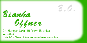 bianka offner business card